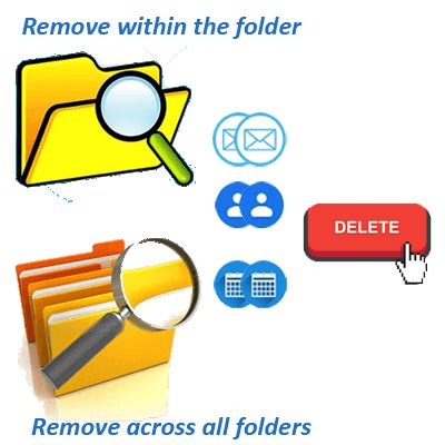 delete duplicates in outlook folder