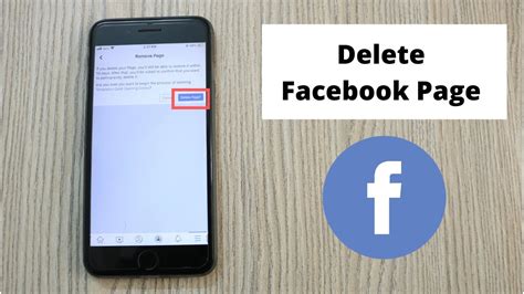 delete facebook page ios
