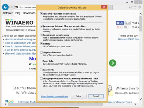 Delete History Explorer