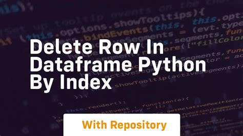 delete index dataframe python