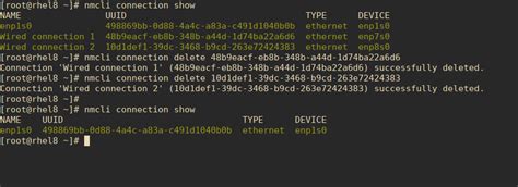 Delete Network Interfaces Linux