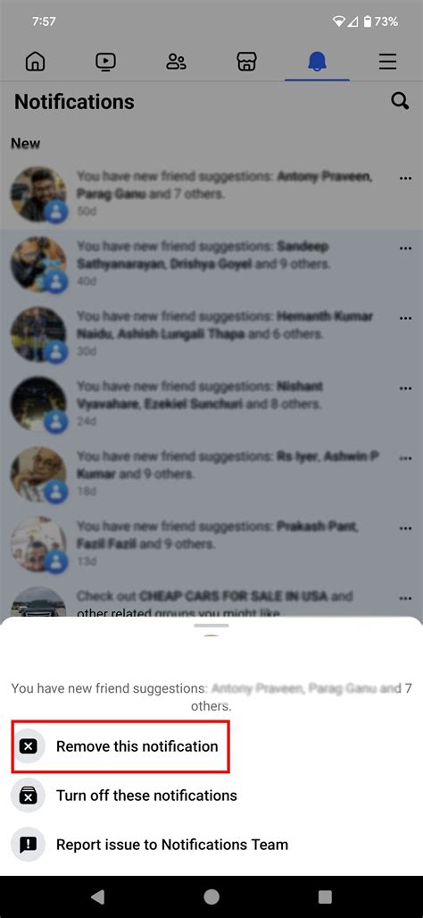Delete Notifications In Facebook