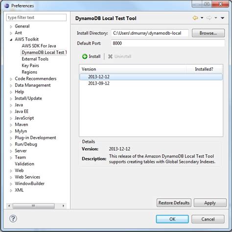 Delete Table Local Dynamodb