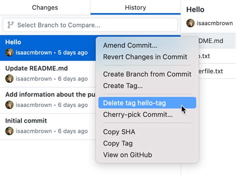 Delete Tag Github Ui