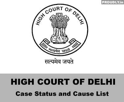 delhi high court case status cause list