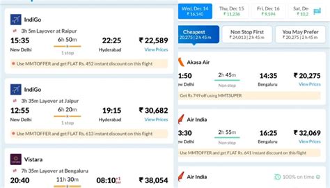 delhi hyderabad flights fare comparison