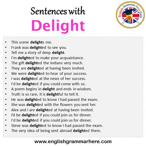 Delight Phrase Examples