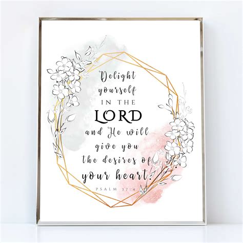 Delight Yourself In The Lord Scripture Printable
