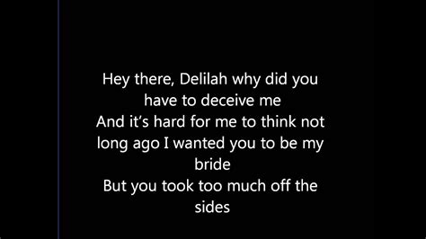 delilah lyrics meaning