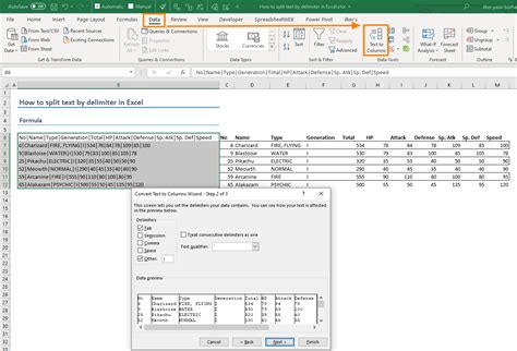Delimit Data in Excel