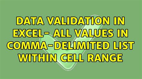 delimited list excel data validation