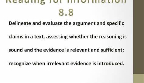 Delineate And Evaluate The Argument And Specific Claims In A Text PPT Terms PowerPoint Presentation, Free
