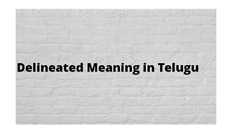 Delineated Meaning In Tamil Recited Recited