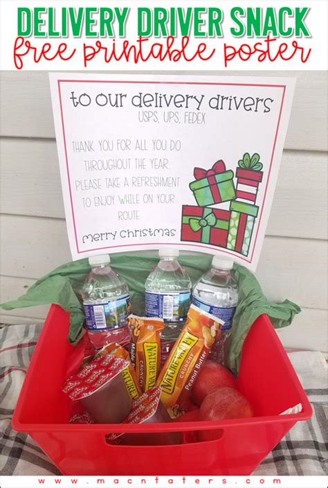 The Best Delivery Driver Snack Ideas {Free Printables!} Renovated Faith
