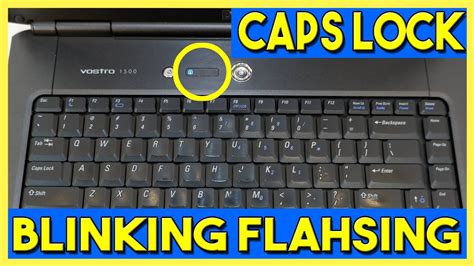 dell latitude laptop caps lock blinking YouTube