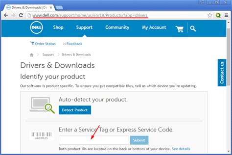 dell drivers download using service tag