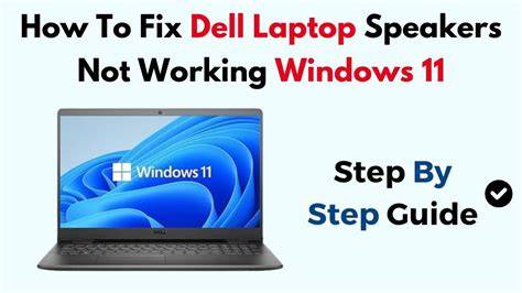 dell laptop speaker not working