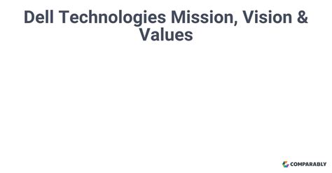dell mission vision and values