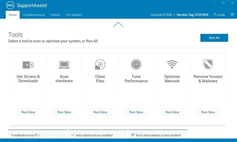 dell supportassist application for laptops