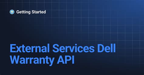 Dell Warranty Api Documentation
