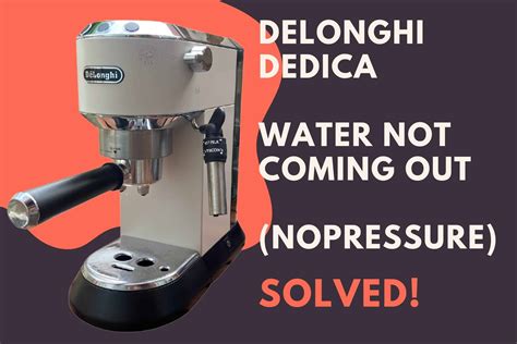 Delonghi Espresso Machine Low Pressure