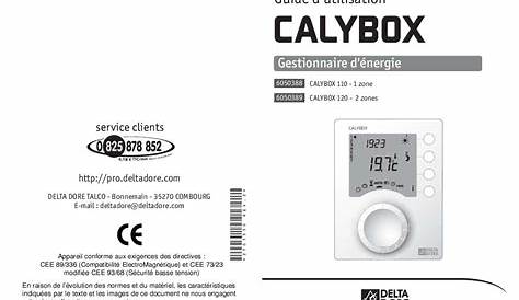 Delta Dore Calybox 120 Mode Demploi Emploi Micro Driver 2h