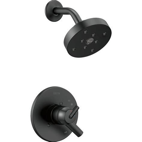 delta 13 series shower trim in black matte