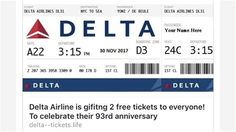 delta air ticket number