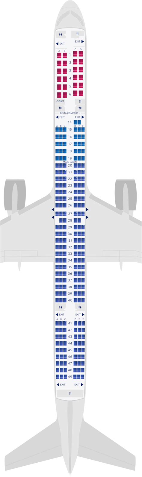 delta b757 seat map