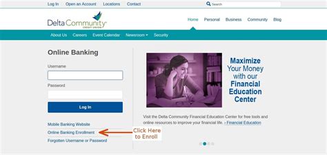 delta community credit union login security