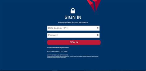 delta extranet login landing page