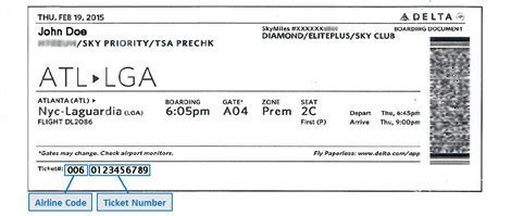 delta flight ticket reservation number