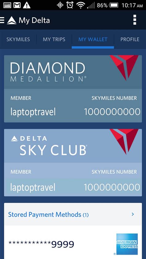 delta frequent flyer miles account