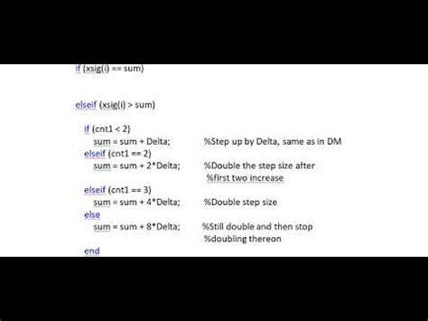 delta modulation matlab code