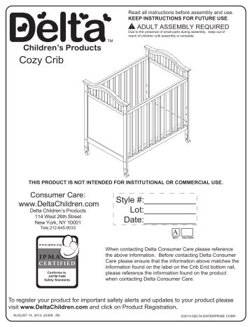 Delta Portable Crib Instructions