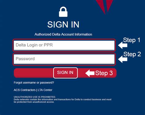 delta travelnet login page