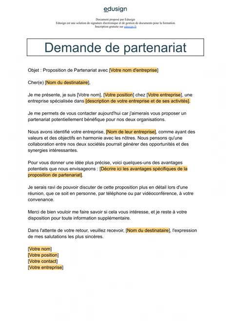 Lettre de partenariat Tanao Dépannage par guigui lamlam Fichier PDF