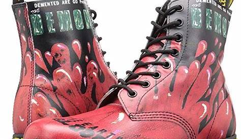 Dr. Martens 1460 Pascal Red Demented Are Go 8Eye Boot