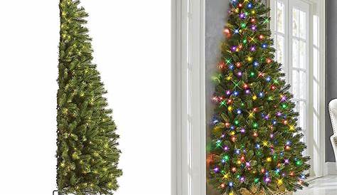 Demi Sapin De Noel Noël Led "Enneigé" 225cm Vert & Blanc