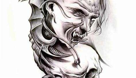 Gallery For > Evil Skull Tattoo Sleeves