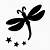 demon stencils template of dragonfly pictures