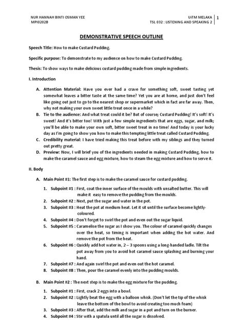 demonstrative speech examples topics