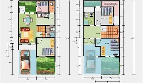 10 Desain Dan Denah Rumah 2 Lantai Di Tanah Kecil Hunian Jadi Terasa