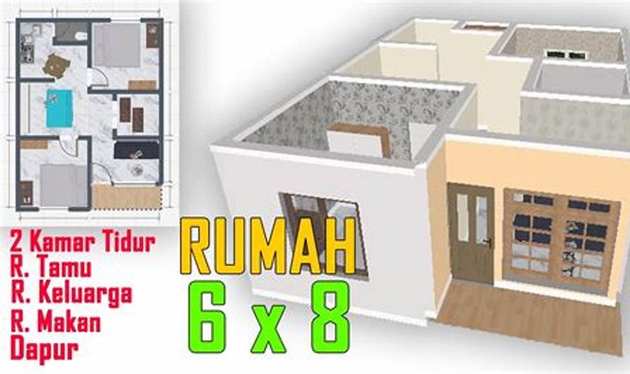 Tips Membangun Denah Rumah Minimalis 2 Kamar 6x8 Impian
