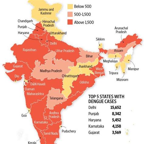 dengue fever india map