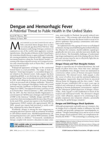 dengue hemorrhagic fever journal