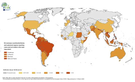 dengue world map 2023