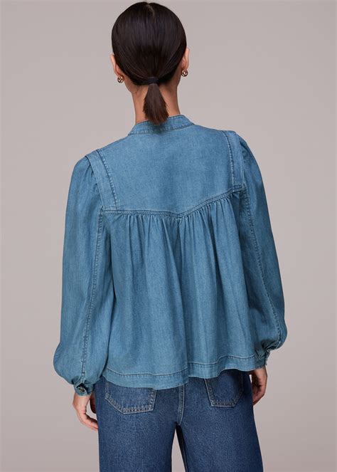 denim and blouse