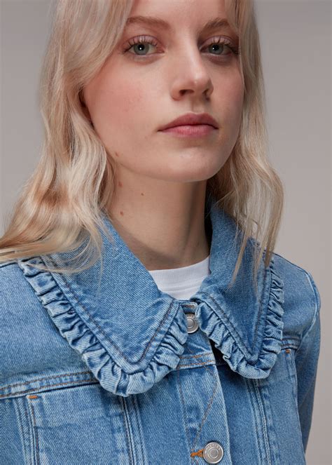 denim collar jacket