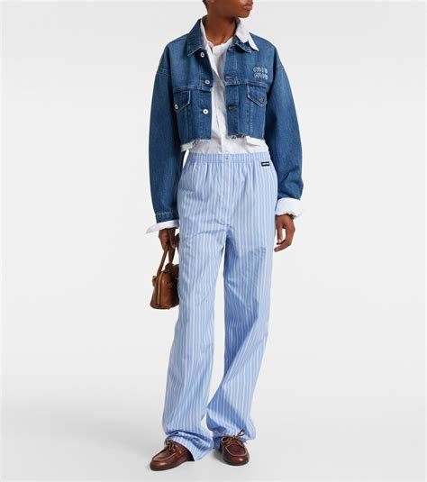 denim jacket miu miu